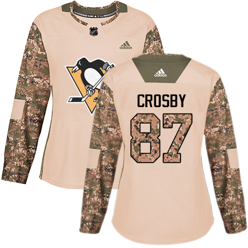 Adidas Penguins #87 Sidney Crosby Camo Authentic Veterans Day Women's Stitched NHL Jersey